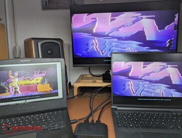 Stream links är några bilder förvrängda, men Passthrough oben är i tid
