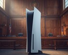 Sony PlayStation PS5-konsolen syns i rättssalen