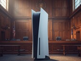 Sony PlayStation PS5-konsolen syns i rättssalen