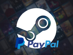 Steam-bakgrund med PayPal-logotyp visas (Bildkälla: Steam, PayPal med redigeringar)