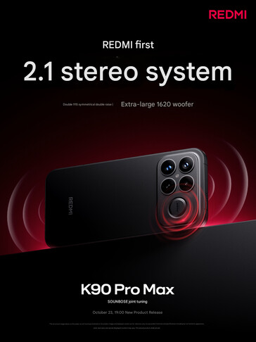 2.1-högtalarinställningen för Redmi K90 Pro Max (Bildkälla: Xiaomi - maskinöversatt)