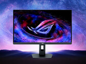 ROG Strix XG27JCG kan göra en riktig debut på CES 2026. På bilden: En kampanjbild av spelmonitorn. (Bildkälla: Asus)