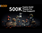 Ett meddelande från Escape from Dukov-utvecklarna som meddelar 500 000 sålda exemplar (bildkälla: Escape from Duckov X)