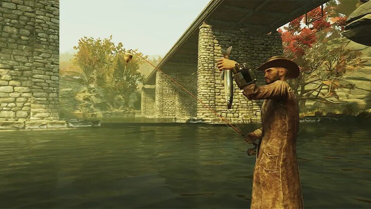 Fallout 76 Gone Fission-uppdateringen har lagt till nya fiskerelaterade spel (Bildkälla: Bethesda)
