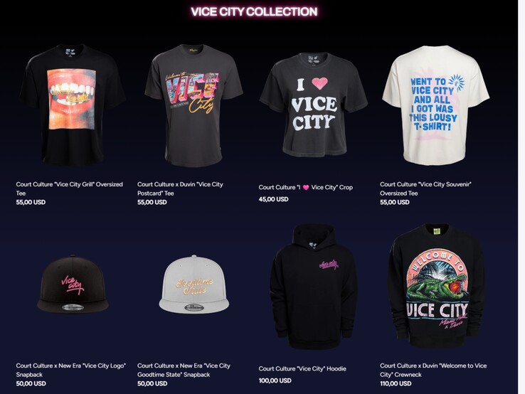 Vice City-kollektionen från Miami Heats varumärke Court Culture.