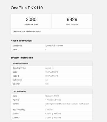 (Bildkälla: Geekbench)