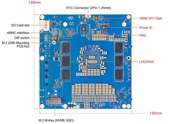 En M.2 SSD kan anslutas via PCIe (Bildkälla: Orange Pi)