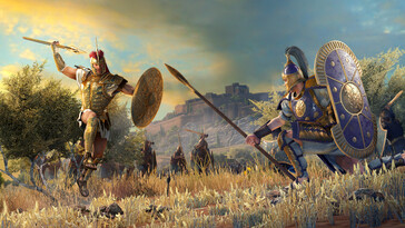 En bild som visar en duell i A Total War Saga: Troy.