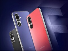Samsung Galaxy F36 5G finns i korallröd, lyxig violett och onyxsvart konstlädertexturer (Bildkälla: Samsung)