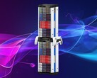 Utställningsmonter med PS5-skivor
