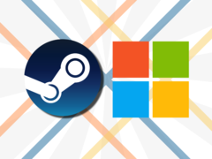 Om läckan är sann kan Steam-titlar bli tillgängliga i Microsoft Store genom backend-länkning. (Bildkälla: Steam, Microsoft - redigerad)