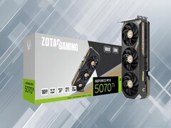 Zotac RTX 5070 Ti GPU visas (Bildkälla: Zotac med ändringar)