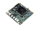 Aaeons MIX-PT LWV1 Mini ITX-moderkort ser ut som ett typiskt kompakt SFF-moderkort med inbyggd fläkt.