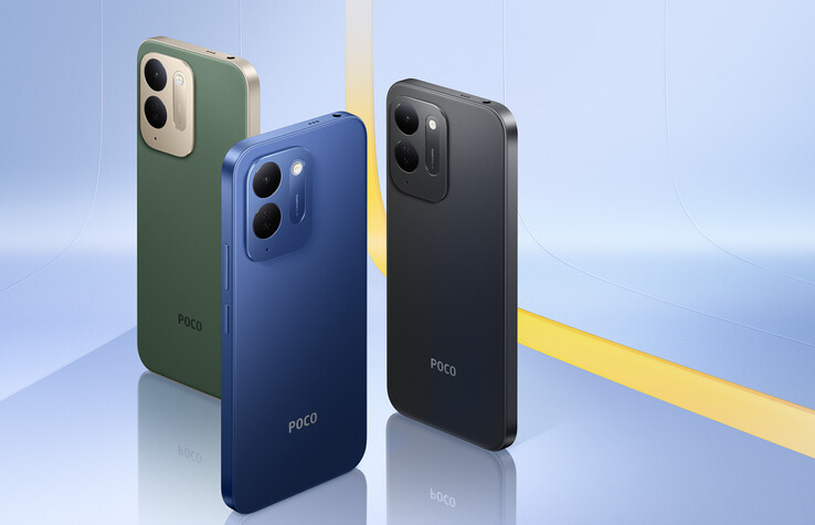 Poco C95 Pro finns i svart, blått och grönt.