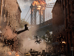 En skärmdump av Battlefield 6-trailern som visar Manhattan-bron i Brooklyn (bildkälla: SteamDB)