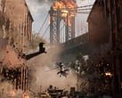 En skärmdump av Battlefield 6-trailern som visar Manhattan-bron i Brooklyn (bildkälla: SteamDB)