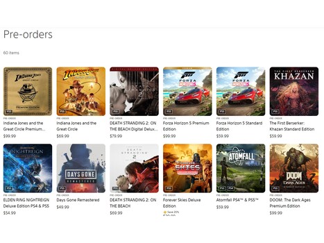 Förbeställningsrankning på PlayStation Store (Bildkälla: skärmdump, PlayStation Store)