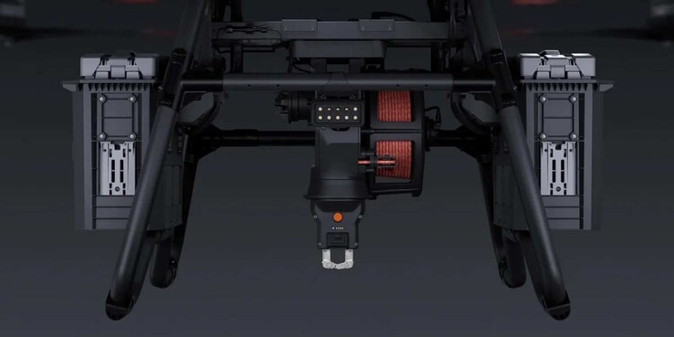En vinsch och två batterier kan användas. (Bildkälla: DJI)