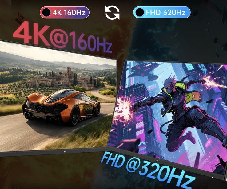 Spelskärmen KTC M27P6S har dual-mode-funktionalitet.