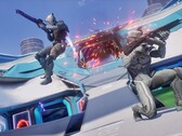 Två fraktioner från Splitgate 2 engagerade i strid. (Bildkälla: Steam)