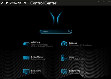 Erazer kontrollcenter