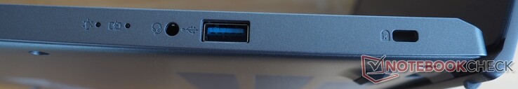 Till höger: USB-A 3.0, Kensington-låsspår