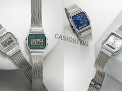 Från vänster till höger, Casio A158WEM-3, A158WEM-7, AQ-230EM-2A och AQ-230EM-7A. (Bildkälla: Casioblog)