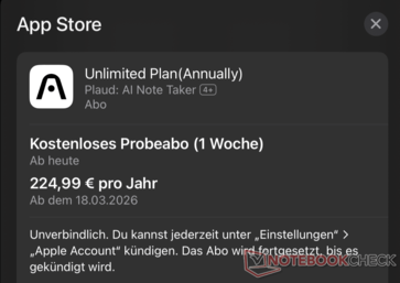 Redan i början erbjuds du en prenumeration.