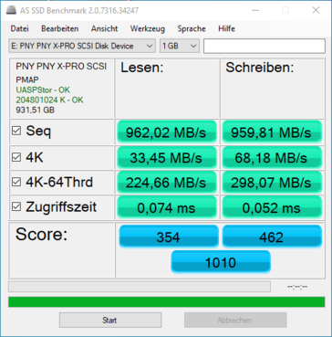 AS SSD med kabeln från PNY