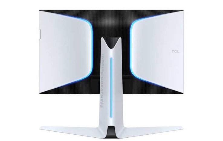 Den 27-tums 4K-spelmonitorn har inbyggd belysning och ett ganska stort stativ (Bildkälla: TCL)