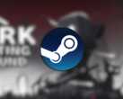 Dark Hunting Ground tillbringade nästan ett år i tidig åtkomst innan det släpptes 1.0. På bilden - den officiella spelbannern med Steam-logotypen ovanpå. (Bildkälla: Steam - Redigerad)