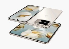 Google Pixel 10 Pro Fold sägs ha ett tunnare gångjärn. (Bildkälla: @OnLeaks / Android Headlines)