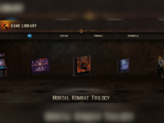En skärmdump av Mortal Kombat Legacy Kollections spelbibliotek (bildkälla: Atari YouTube)