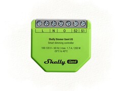 Shelly's Dimmer Gen4 (bilden) är nu tillgänglig i USA. (Bildkälla: Shelly, redigerad)