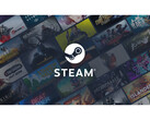 En reklambild för Steam med logotypen i mitten mot en bakgrund av olika spelomslag. (Bildkälla: Steam)