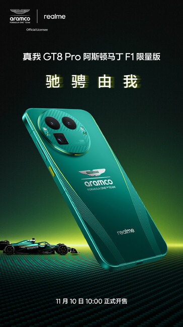 Realme GT 8 Pro Aston Martin F1 Edition (Bildkälla: Realme)
