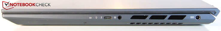Höger: USB-C (med Thunderbolt 3 och laddningsfunktion), Ljudanslutning, Nätadapter