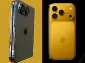Läckt designmodell av iPhone Ultra (vänster) bredvid iPhone 17 Pro (höger) - redigerad.