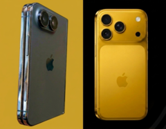 Läckt designmodell av iPhone Ultra (vänster) bredvid iPhone 17 Pro (höger) - redigerad.