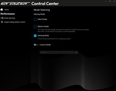 Erazer kontrollcenter