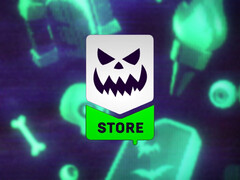 Halloweenrean avslutas den 03 november 2025. På bilden: en reklambild för evenemanget - skallar, ben, ögon. (Bildkälla: Epic Games Store)