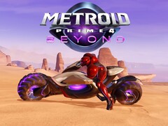 Metroid Prime 4: Beyond-bannern visar Samus Aran på cykel (Bildkälla: Nintendo of America YouTube med redigeringar)