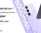Realme Narzo 80 Lite 5G finns i kristallila och onyxsvarta färgalternativ (Bildkälla: Realme)