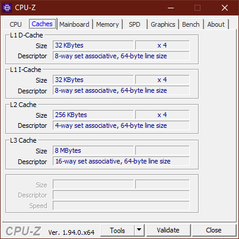 CPU-Z Cache