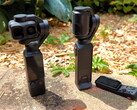DJI Osmo Pocket 4P bredvid Insta360 Luna Ultra