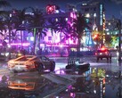 GTA 6-skärmbild som visar nattlivet i Vice City