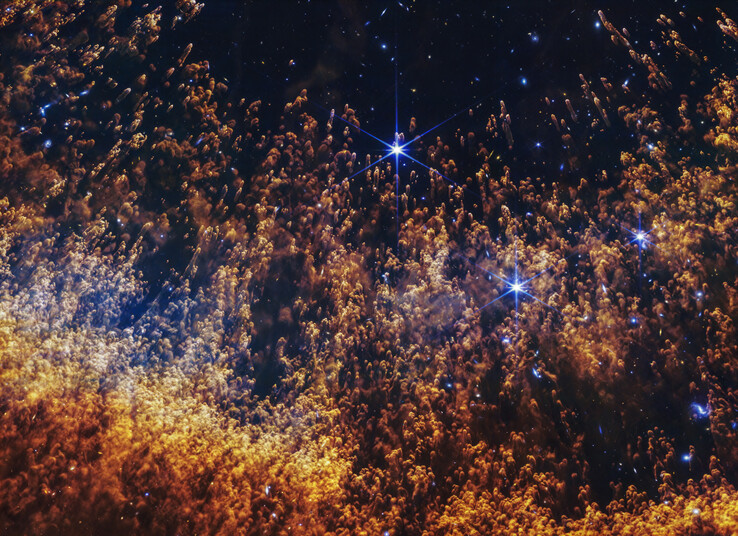 En ny Webb-bild som visar en del av Helixnebulosan (Bildkälla: NASA, ESA, CSA, STScI)