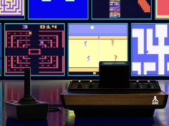 En bild av Atari 2600-konsolen och CX40-joysticken i aktion (bildkälla: Atari)