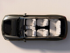 L90 antyder den sexsitsiga konfigurationen av den 3-radiga Model Y L (Bildkälla: NIO)