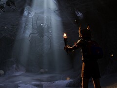 En bild som visar en spindel i Grounded.